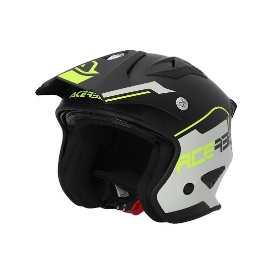 CASCO ACERBIS JET ARIA  NEGRO Y FLUOR