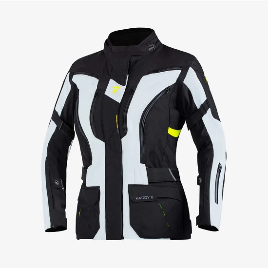 CHAQUETA REBELHORN HARDY II LADY GRIS, NEGRA Y AMARILLO FLUO