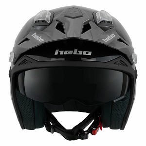 CASCO HEBO ZONE 5 NEGRO BRILLO