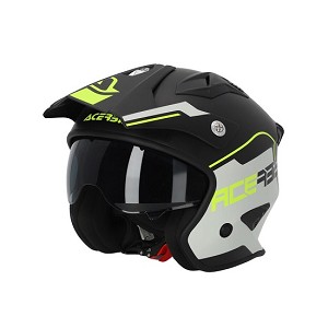 CASCO ACERBIS JET ARIA  NEGRO Y FLUOR