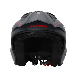 CASCO ACERBIS JET ARIA GRIS Y ROJO