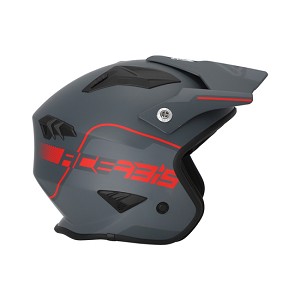 CASCO ACERBIS JET ARIA GRIS Y ROJO