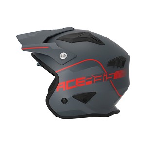 CASCO ACERBIS JET ARIA GRIS Y ROJO